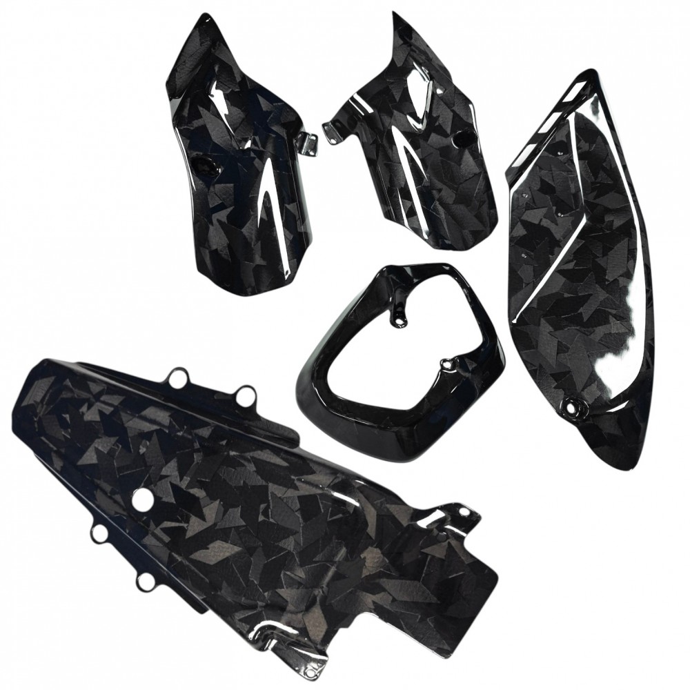 Ducati Panigale V4 Carbon Fiber Exhaust Heat Shields Kit for Termignoni Titanium