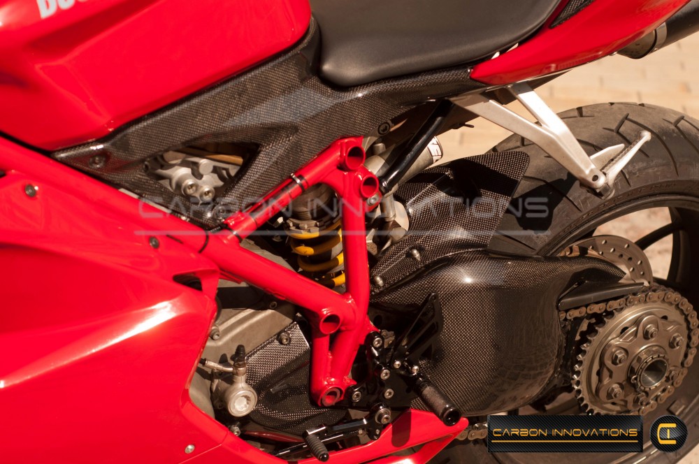 Ducati 1098 1198 848 Carbon Fiber Air Intake Cover Side Panels Genuine Carbon