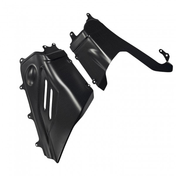 Ducati Panigale Carbon Fiber Akrapovic Belly Bottom Plug Exhaust Covers V4/V4S/V4R 2022-2024